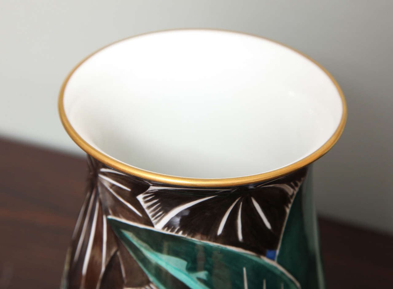 Art Deco Porcelain Vase by Robert Bonfils For Sale at 1stDibs robert