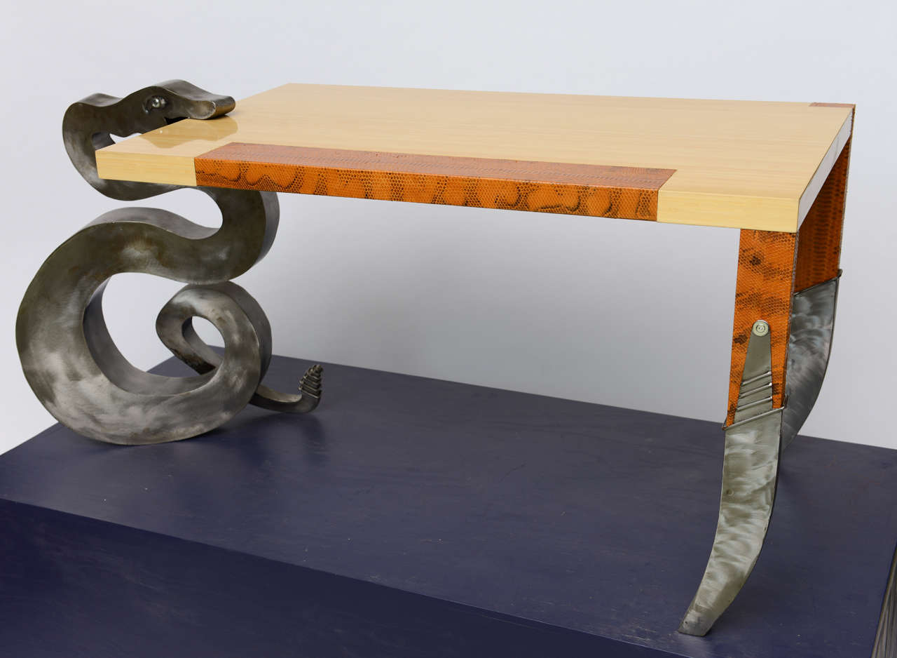 Ronn Jaffe Medusa Conduit Table Or Desk Functional Art For This Is A One Of Kind Sculptural Art Furniture Desk Lacquered Bamboo English