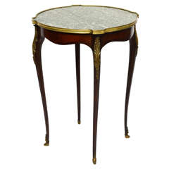 Fine Louis XV Style Side Marble Top Bouillotte Table with Provenance