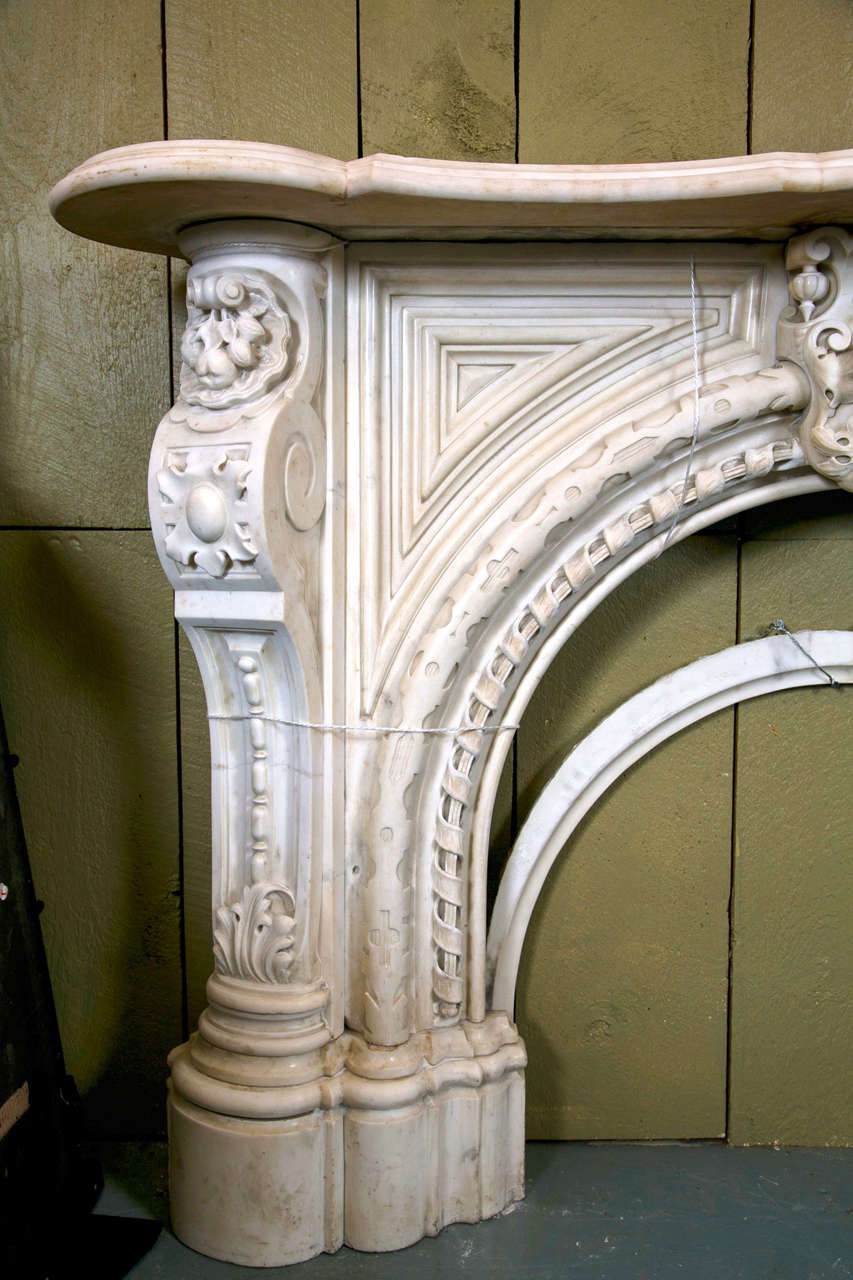 American Victorian Marble Fireplace Mantel