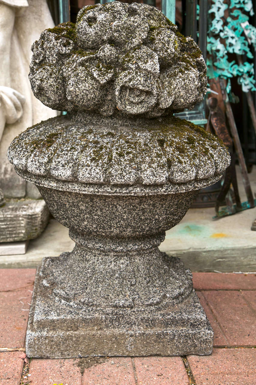 Antique Stone Fruit Basket Finials