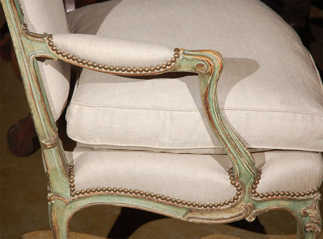 Hand-Painted, French Armchair 1