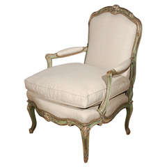 Hand-Painted, French Armchair