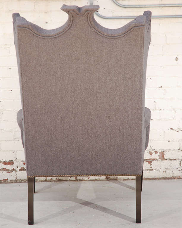 Large Sculptural Wingback Chair For Sale 3