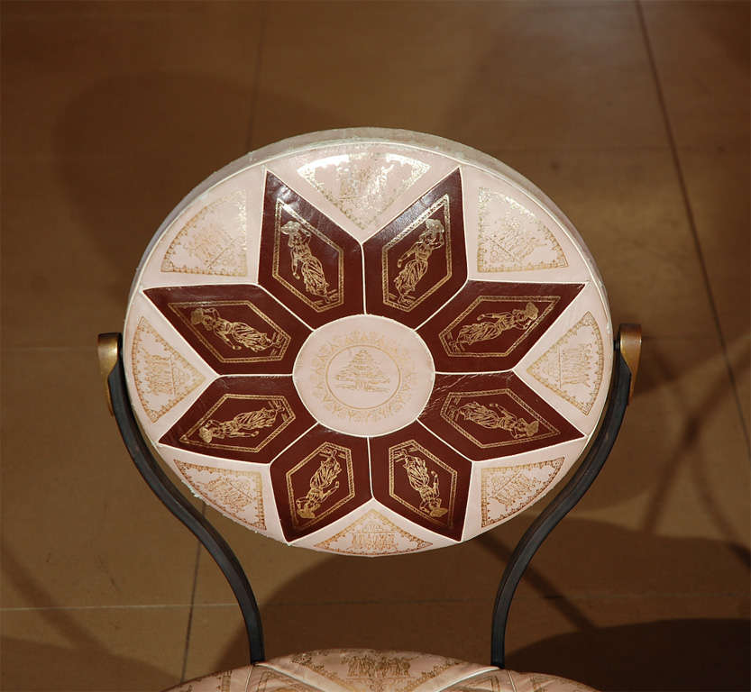 Pair of Low Moroccan Pouf Chairs