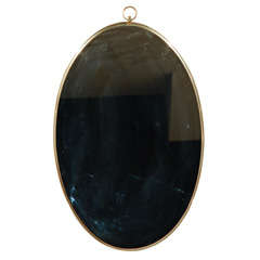 Oval Brass Framed Mirror
