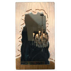 Mid-Century Sculptural Drape Mirror