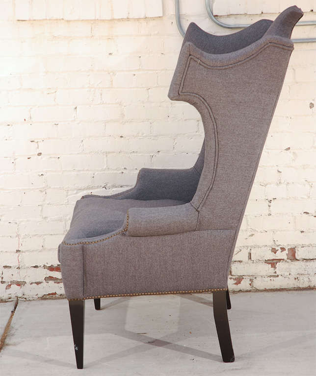 Large Sculptural Wingback Chair For Sale at 1stDibs