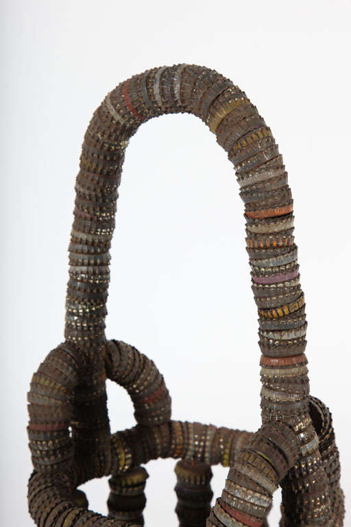 Bottle Cap Folk Art Basket 1