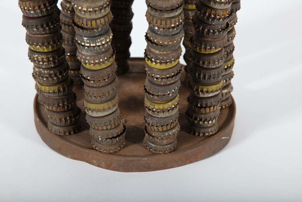 Bottle Cap Folk Art Basket 3
