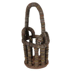 Bottle Cap Folk Art Basket