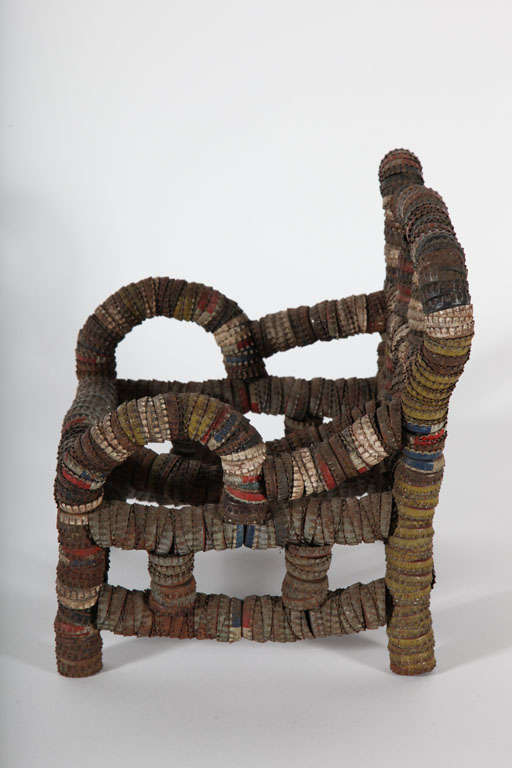 Bottle Cap Folk Art Chair at 1stDibs bottle cap chair