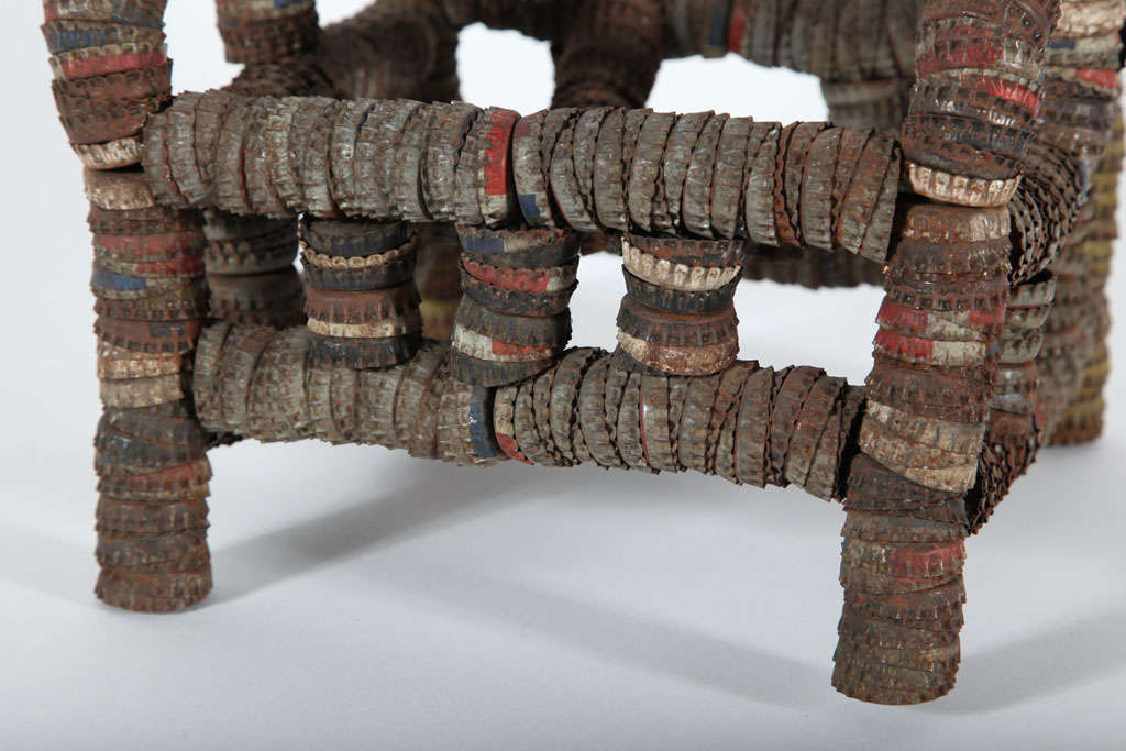 Bottle Cap Folk Art Chair at 1stDibs bottle cap chair