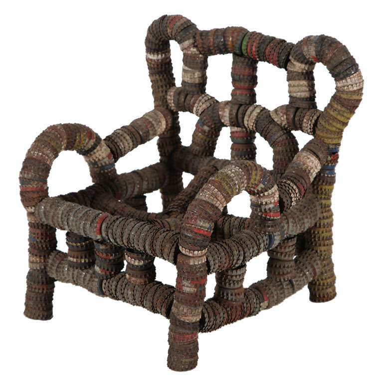 Bottle Cap Folk Art Chair at 1stDibs bottle cap chair