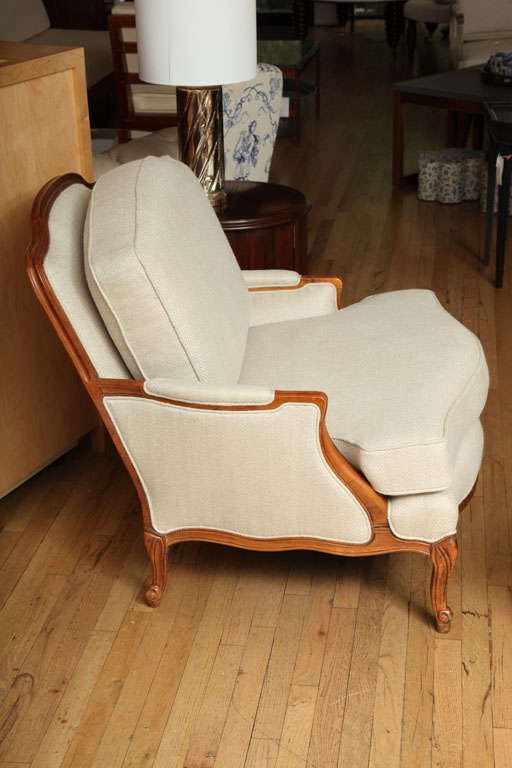 20th Century Antique Chair with Ottoman