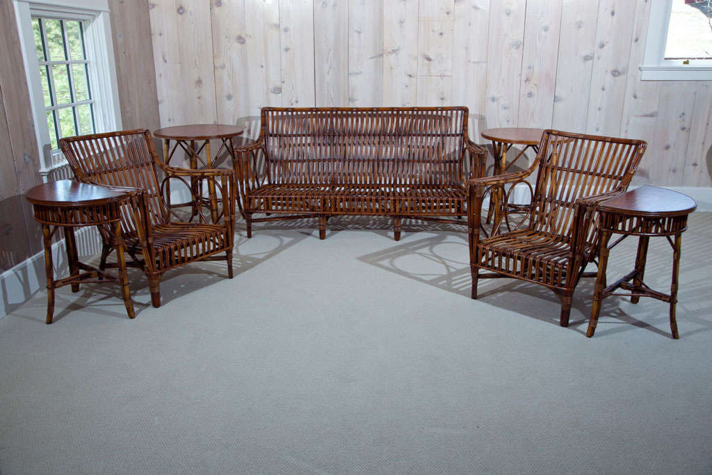 Antique Stick Wicker Set