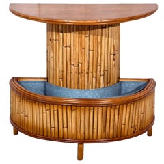 Bamboo Planter Half Round Table