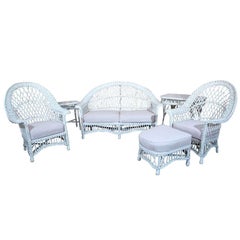 Antique Bar Harbor Wicker Porch Set