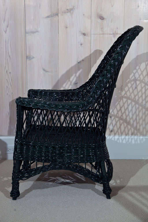 20th Century Willow Craft Wicker Chairs