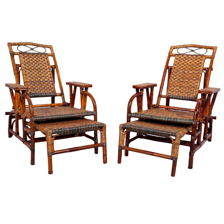 Antique Rattan Morris Chairs