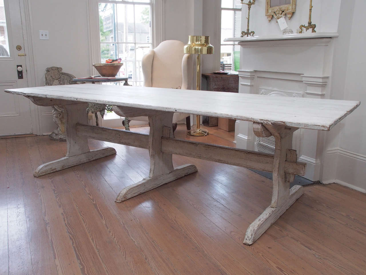 Long White Swedish Farm Table