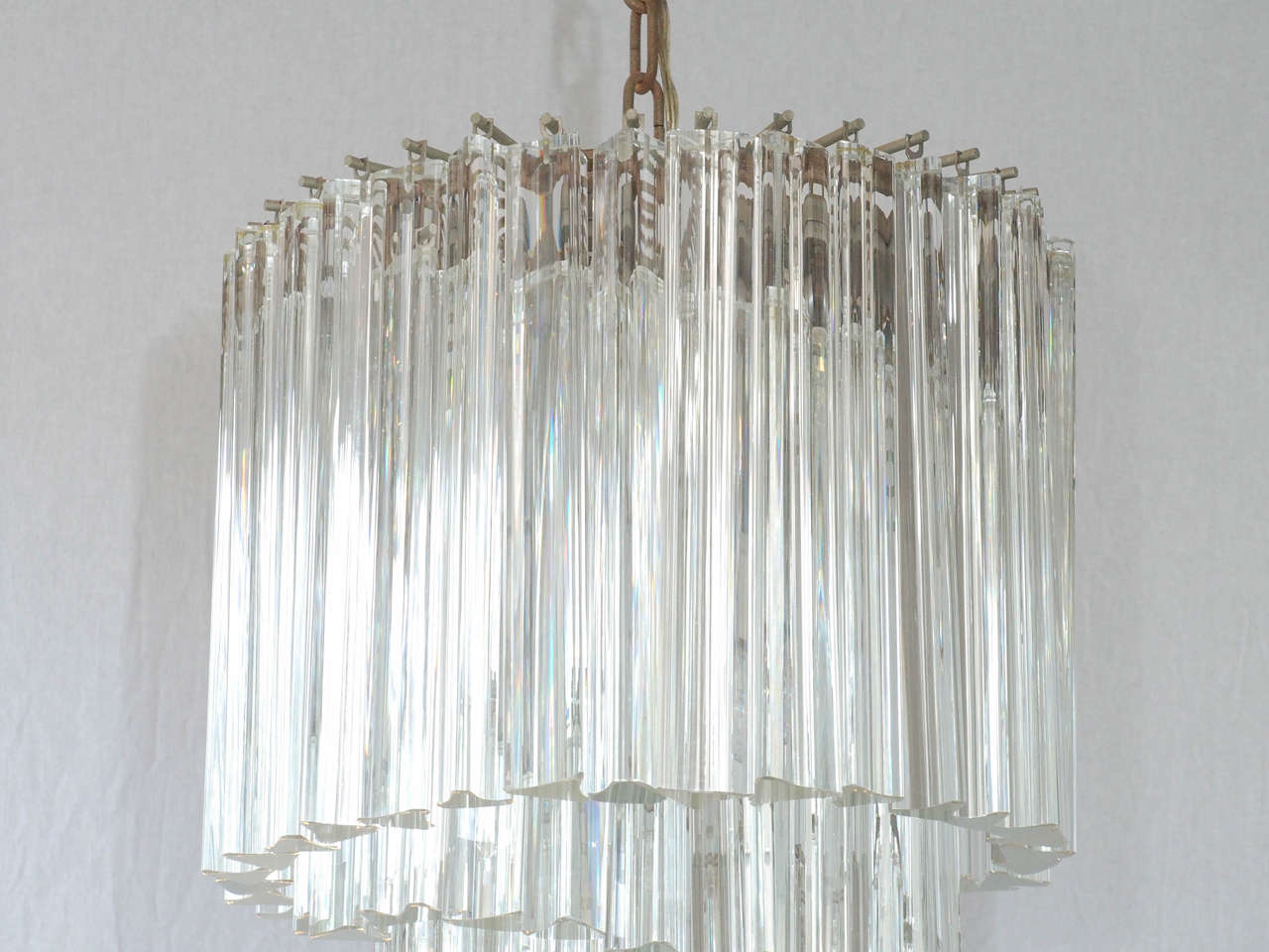 Modern Venini Crystal Chandelier For Sale