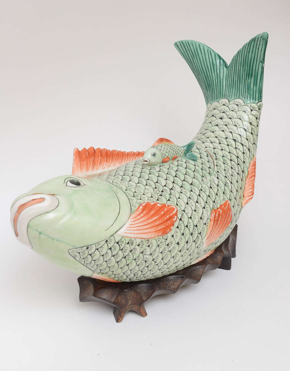 Whimsical Vintage Maitland-Smith Fish Form Tureen In Good Condition In West Palm Beach, FL