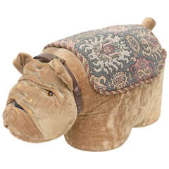 Antique Whimsical Bulldog Doorstop