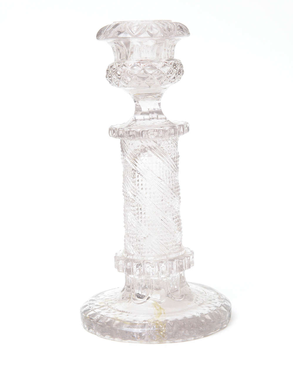 Pair of William IV Heavy Leaded Candlesticks In Good Condition For Sale In West Palm Beach, FL