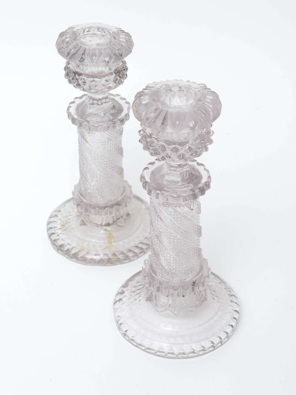 Pair of William IV Heavy Leaded Candlesticks For Sale 1
