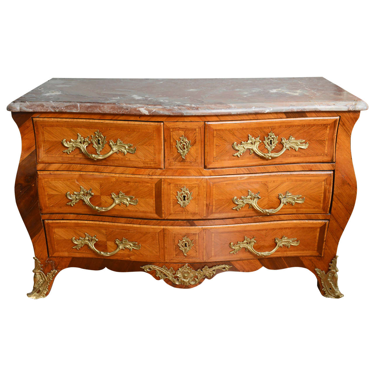 18th Century Louis XV French Marquetry Commode