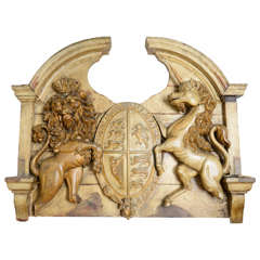Large English 19th Century Armorial Coat of Arms 10