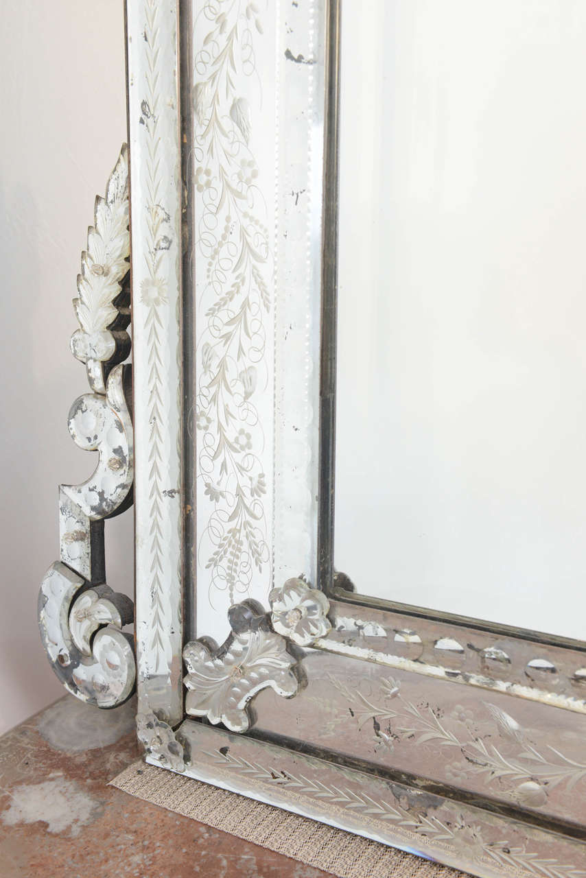 Exceptional Grand 19th Century Venetian Mirror In Good Condition In West Palm Beach, FL
