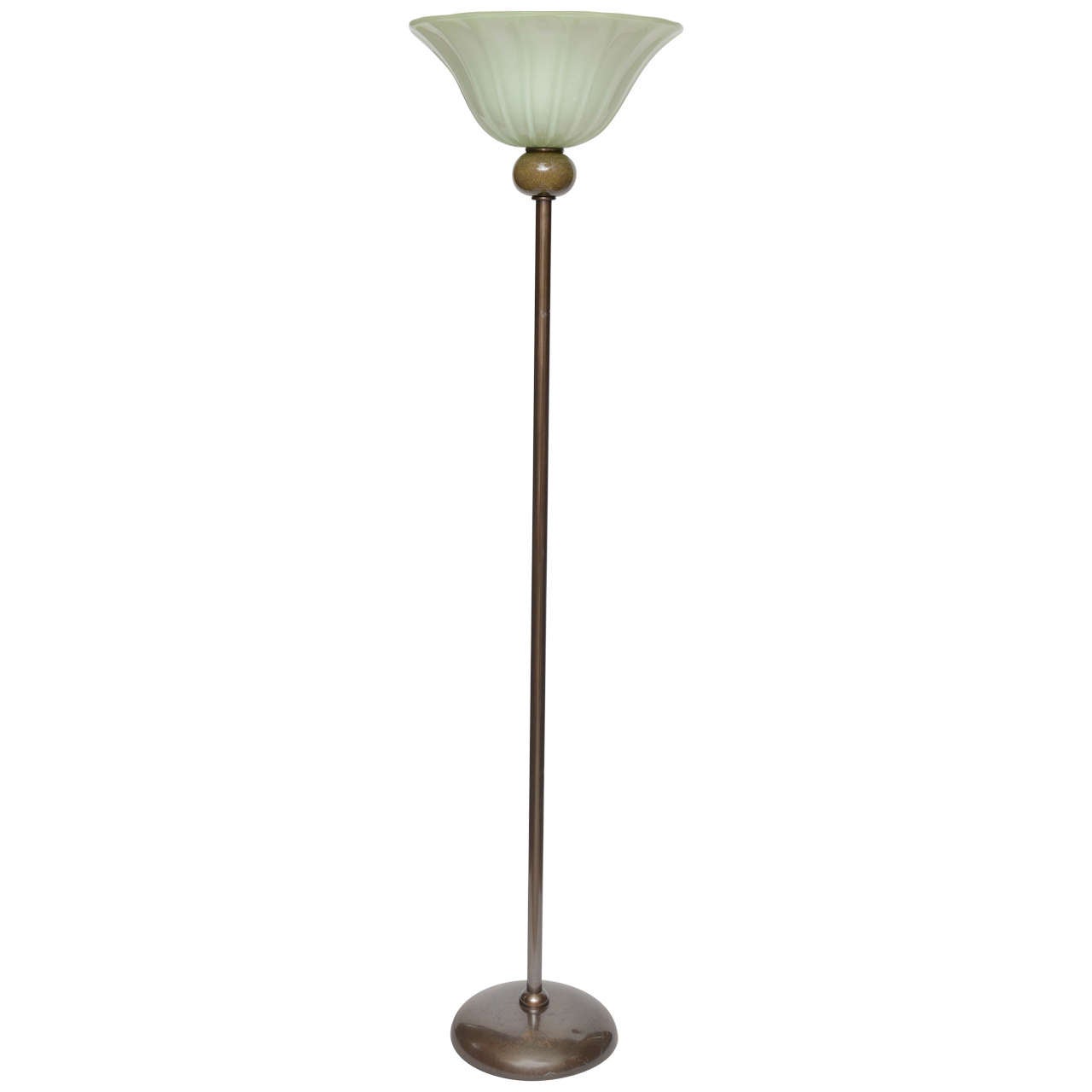 Murano Floor Lamp designed by Barovier & Toso, Mid Century For Sale