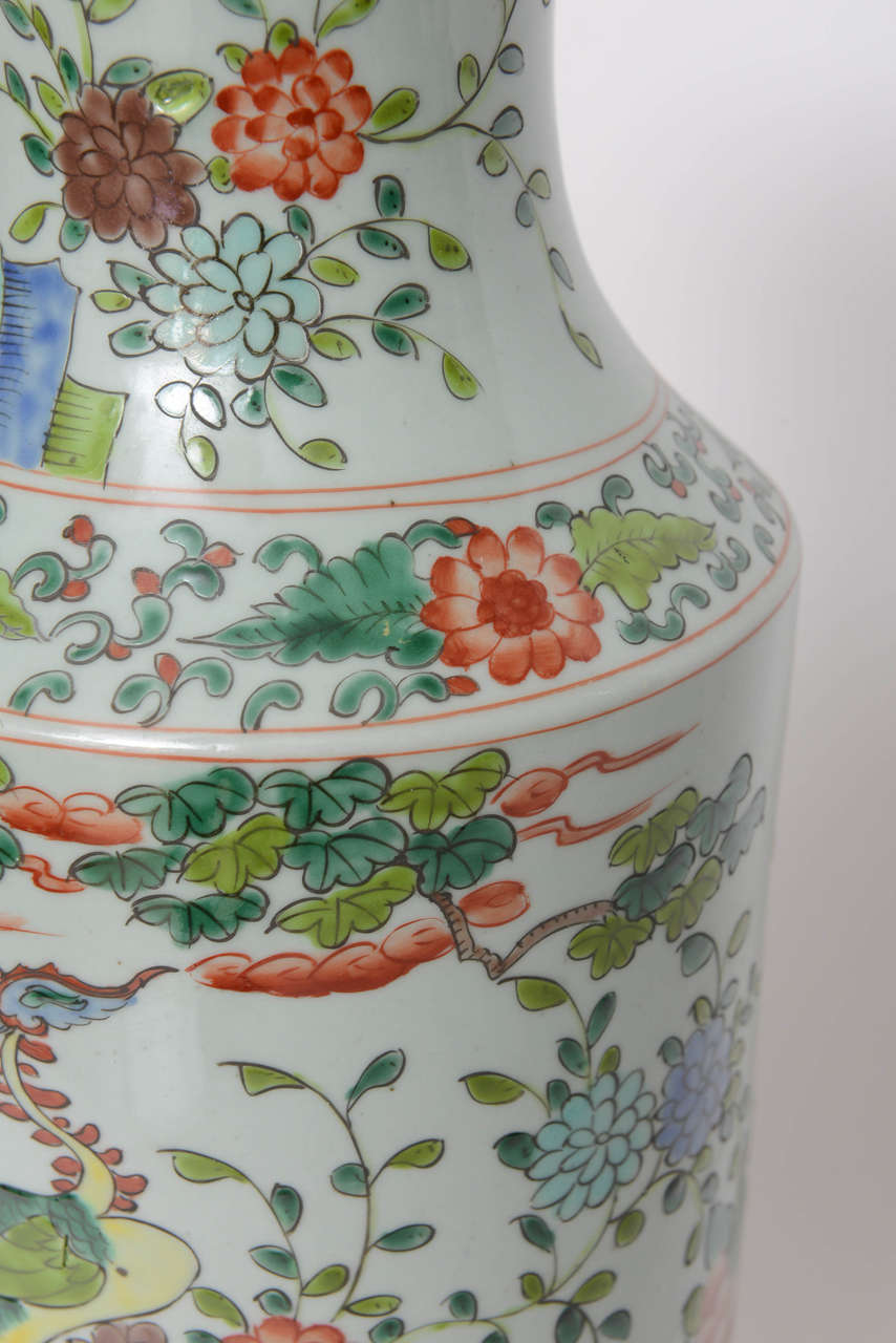 Chinese Famille Vert Porcelain Vase, 20th Century 3