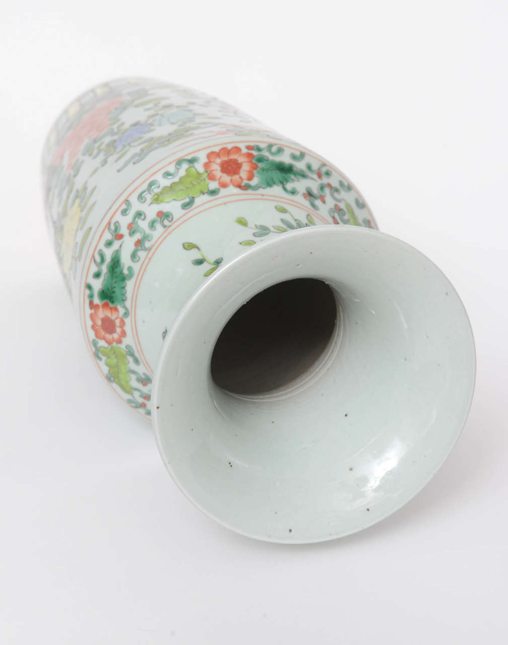 Chinese Famille Vert Porcelain Vase, 20th Century 5