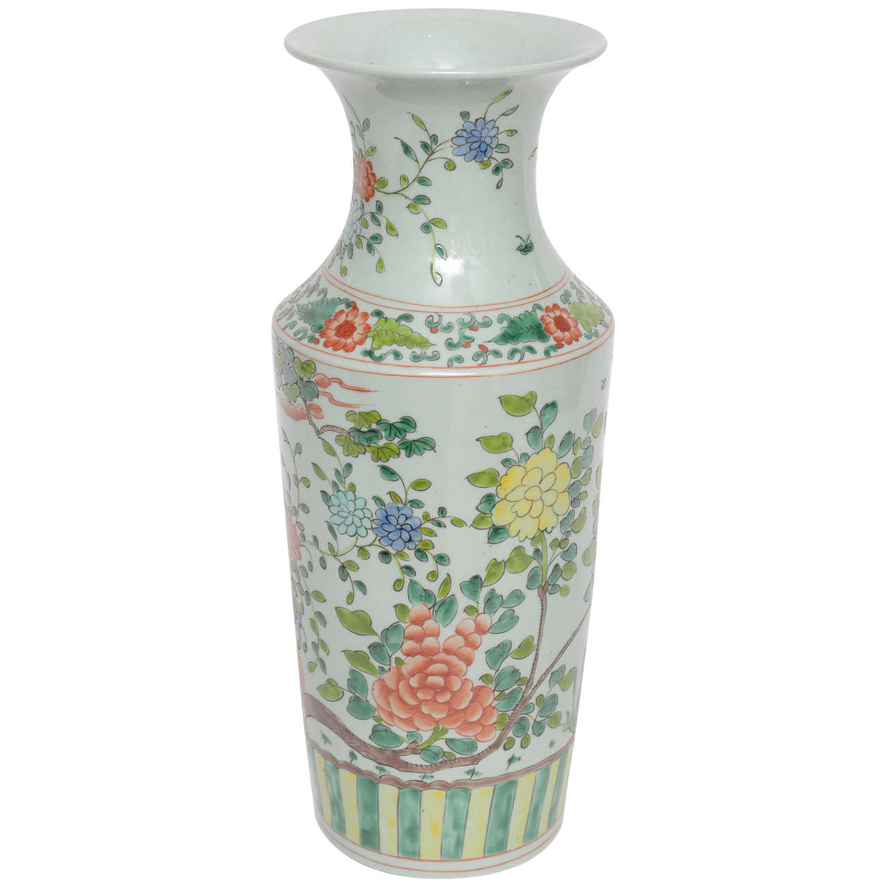 Chinese Famille Vert Porcelain Vase, 20th Century