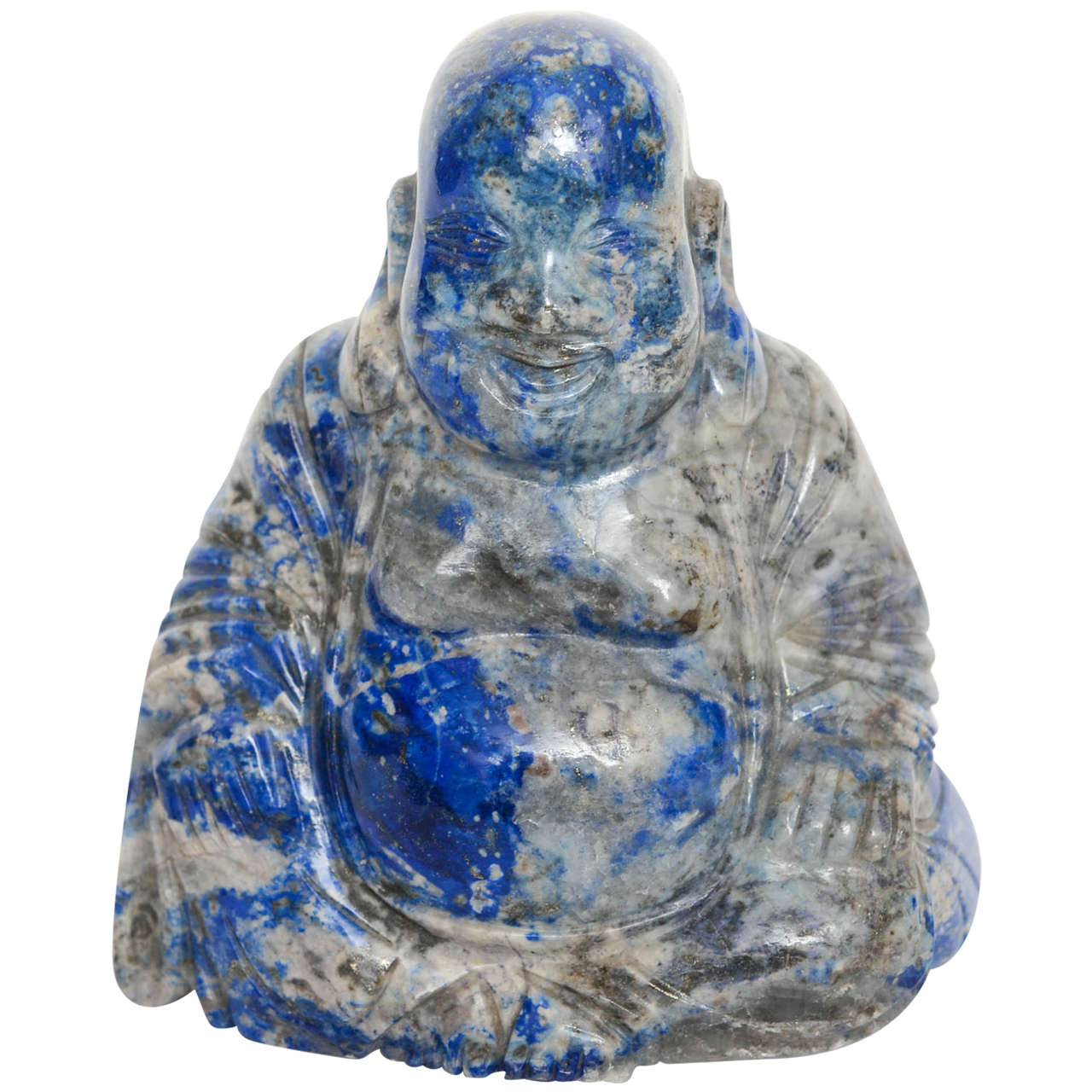 Chinese Lapis Lazuli Seated Buddha, 20th Century