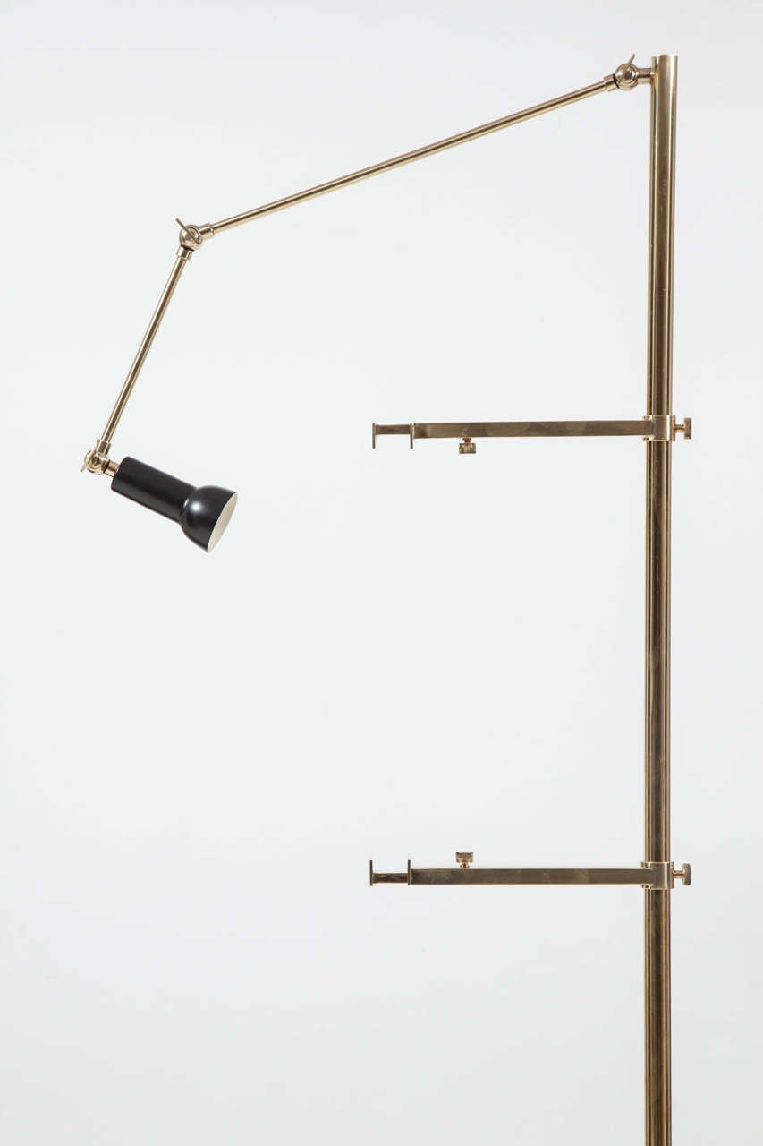 Brass Arredoluce Easel Floor Lamp