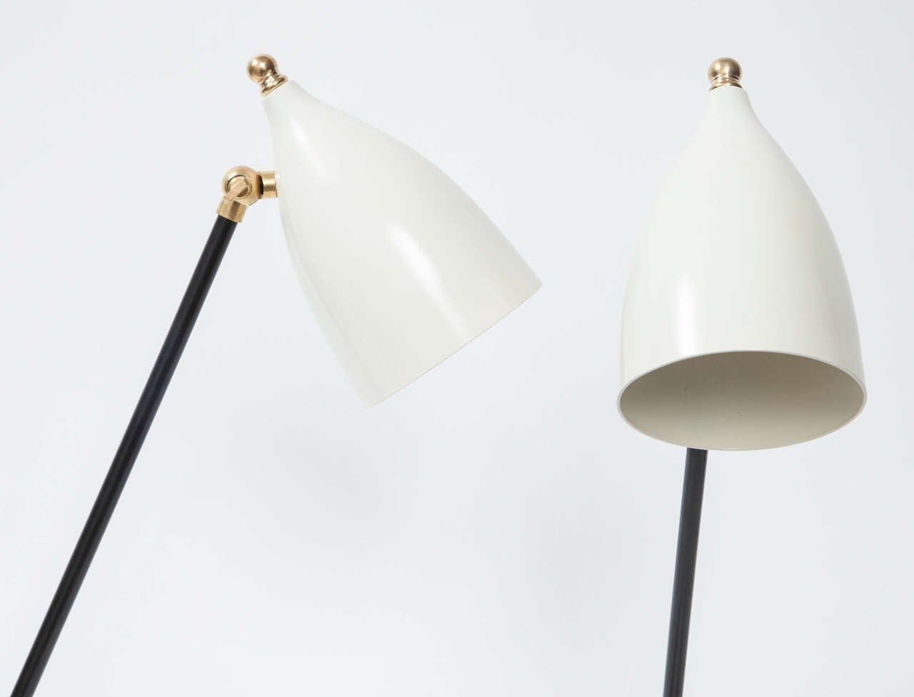 Painted Pair of Articulating Italian Desk Lamps