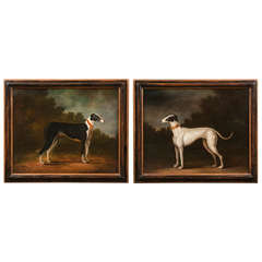 Antique Pair of Late 18th Century English Greyhound