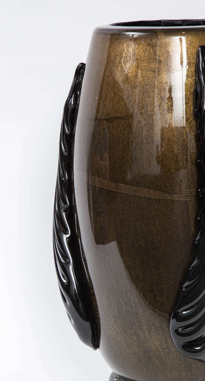 Art Deco Murano Glass Vases by Pino Signoretto For Sale