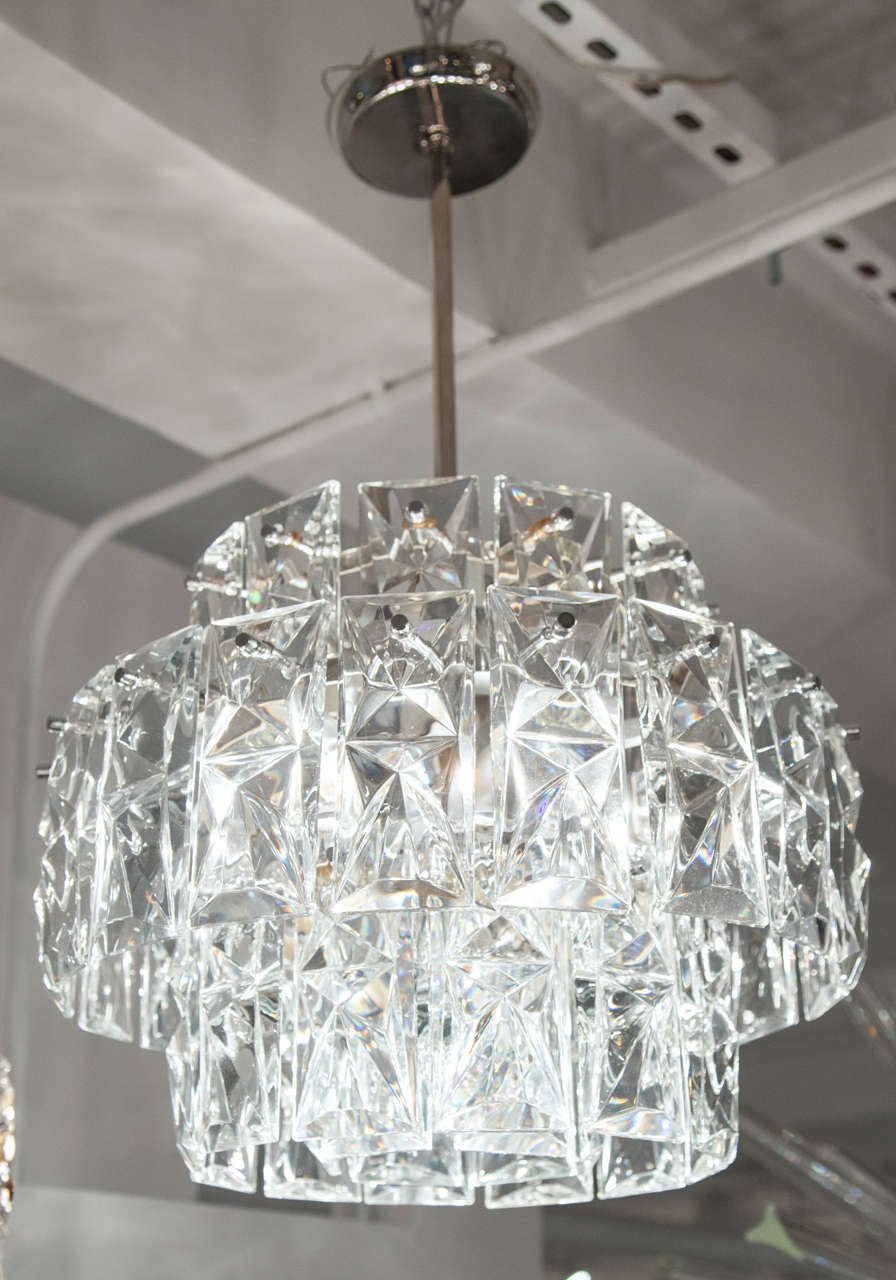 Three-Tier Rectangular Prism Kinkeldey Chandelier