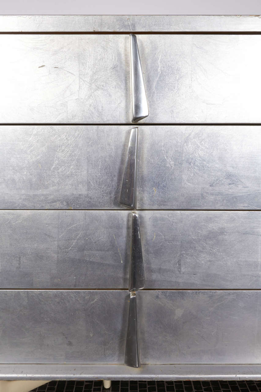 Mid-20th Century Custom Silver Leaf Dresser by Donald Deskey for Charak
