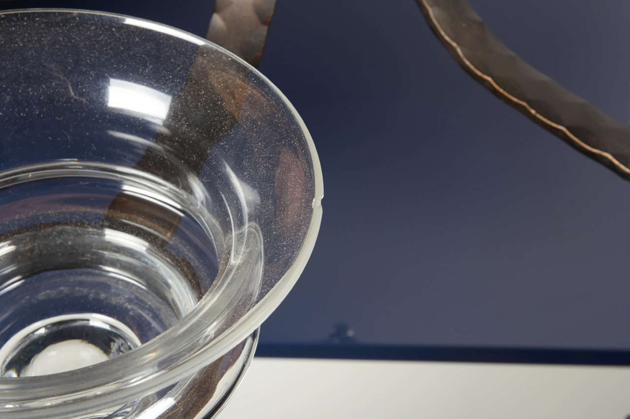 Swedish Hanging Candelabra by Erik Hoglund for Boda Nova Glassworks