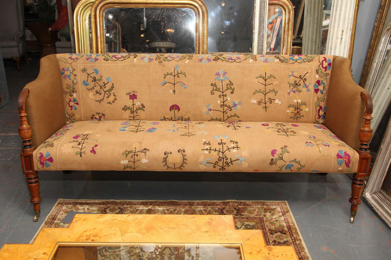 Sofa or Bench in Antique Suzani