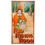 Antique Large Scale 1920's Custom Framed Red Riding Hood Theatre Poster