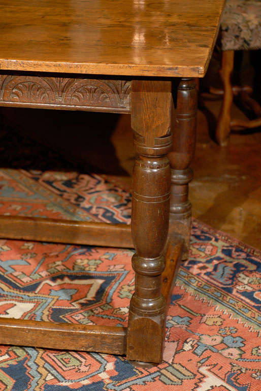 19th Century French Walnut Library Table In Excellent Condition For Sale In Atlanta, GA