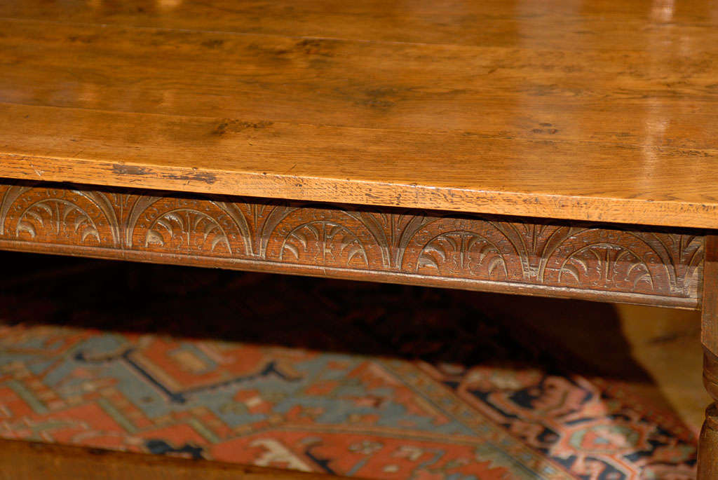 19th Century French Walnut Library Table For Sale 2