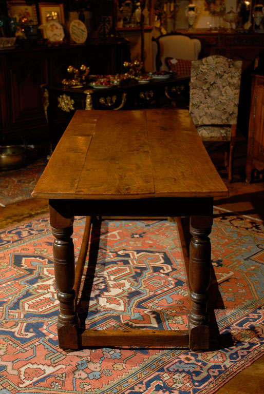 19th Century French Walnut Library Table For Sale 5